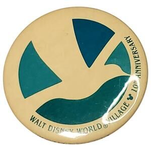 Walt Disney World Village 10th Anniversary 2.25" Vtg 1985